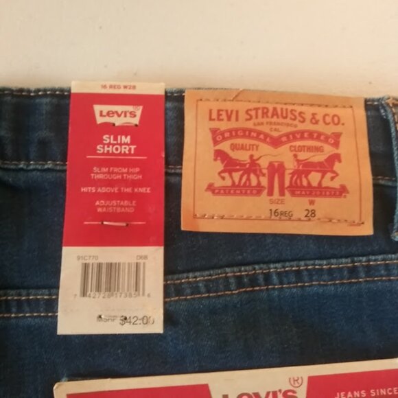 Levi's boy's size 16R  (28 waist) slim jean shorts - Picture 9 of 16